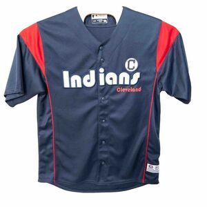 True Fans Stitched Cleveland Indians Jersey Mens Large‎